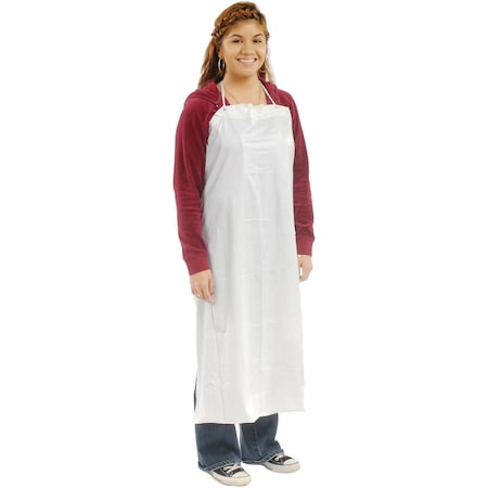 West Chester Protective Gear Industrial Protective Apron, Vinyl, White, 45 in UUW-45